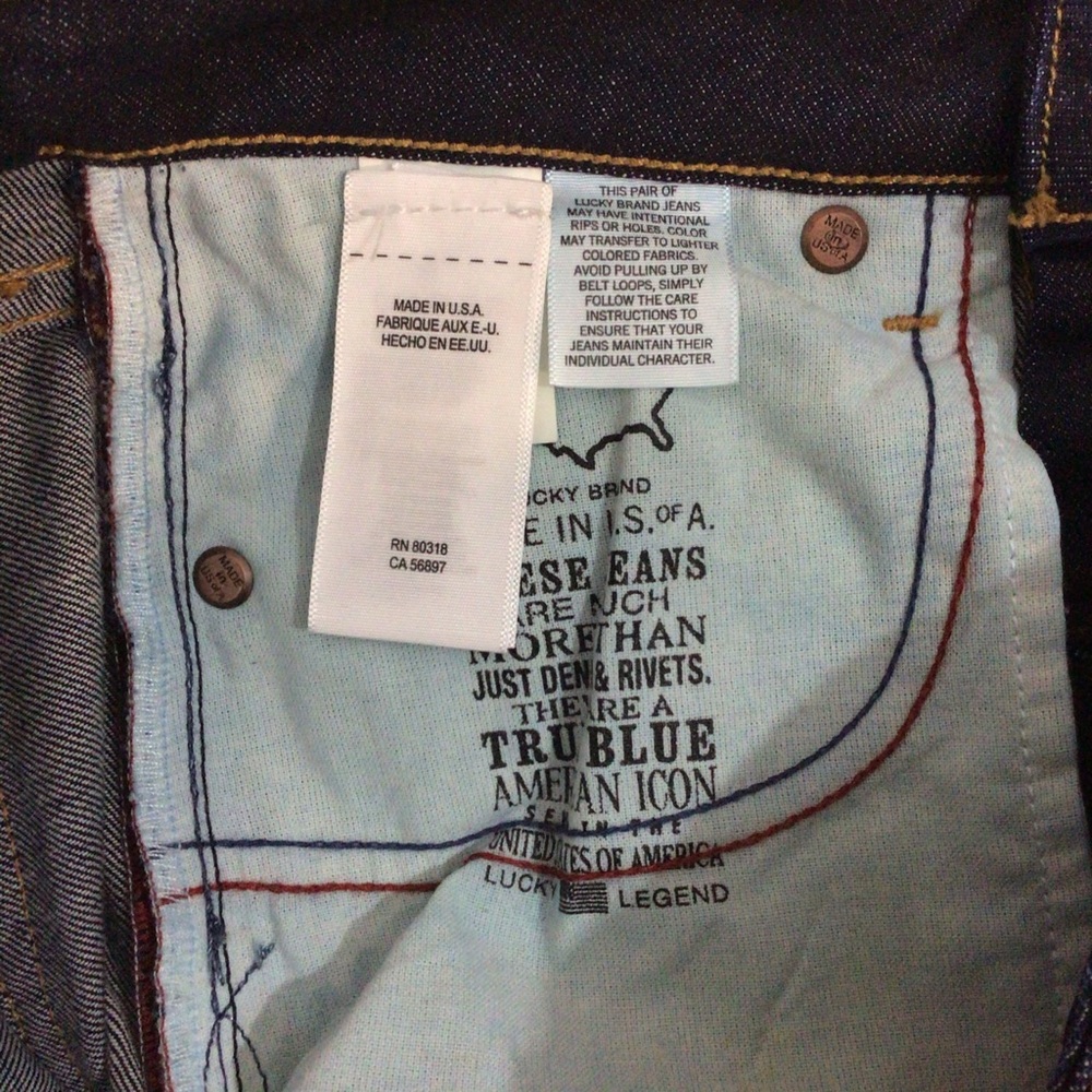 Lucky Brand Lolita Boot Cut Dark Wash Denim Blue Jeans Size 00 New With Tags - Picture 9 of 10